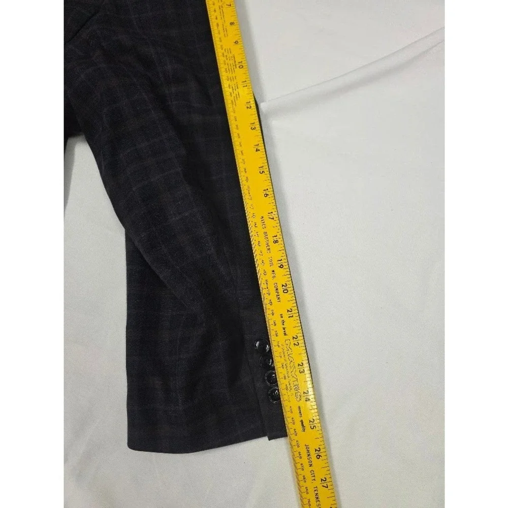Oak Hill‎ Sport Coat Mens 4XL 58/60 Plum Navy Plaid Paisley Lining Blazer New